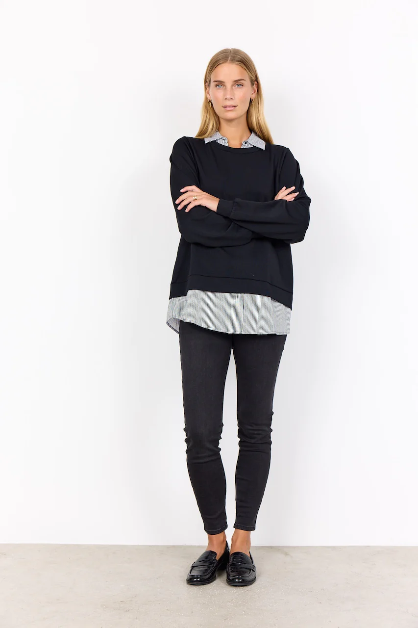 Le pull effet superposé Soya Concept | 27274