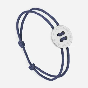 Bracelet lien Bouton - SAINT JAMES x Le Vent à la française (ARGENT/MARINE)