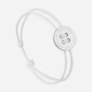 Bracelet lien Bouton - SAINT JAMES x Le Vent à la française (ARGENT/BLANC)
