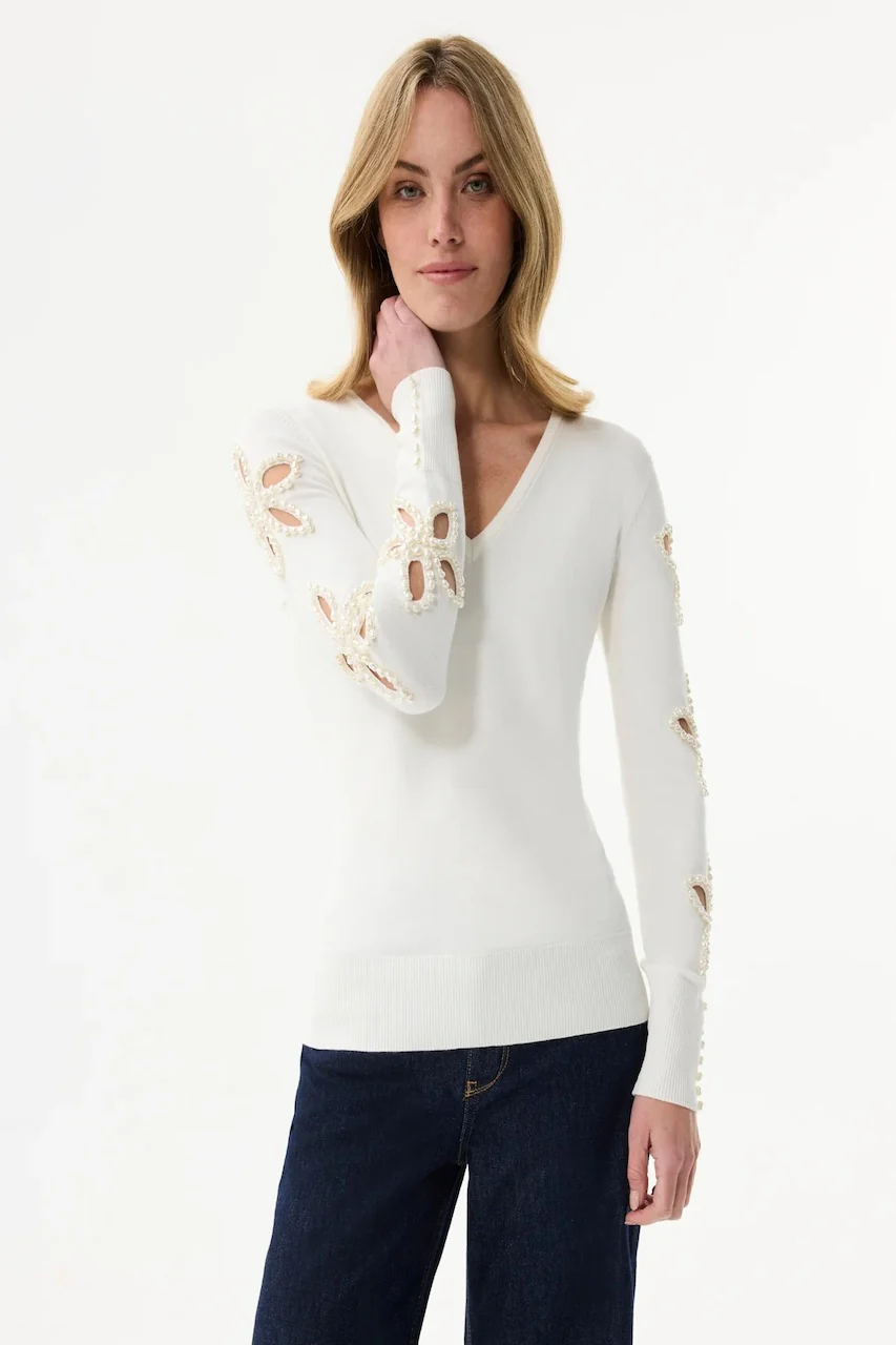 Le pull ornée de fleurs Leo Ugo | AW120