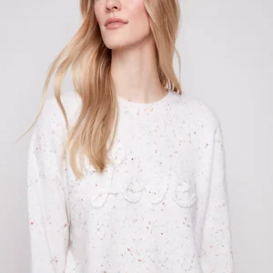 Le pull col rond tressé Charlie B. | C2526X-413C