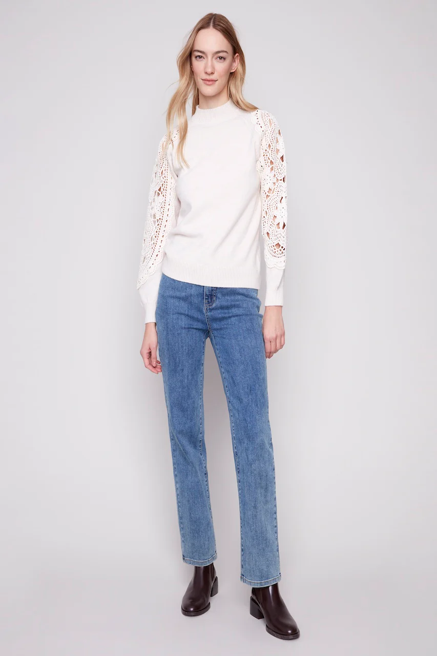 Le pull manches en crochet Charlie B. | C2865-736A