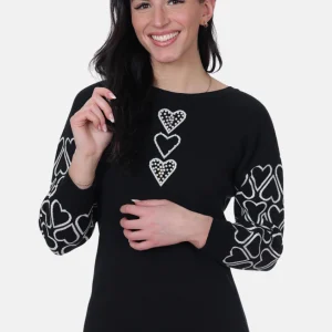 Le chandail coeurs brodés Ness | N114321