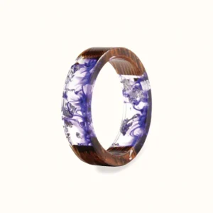Bague en Bois Naturel et Résine