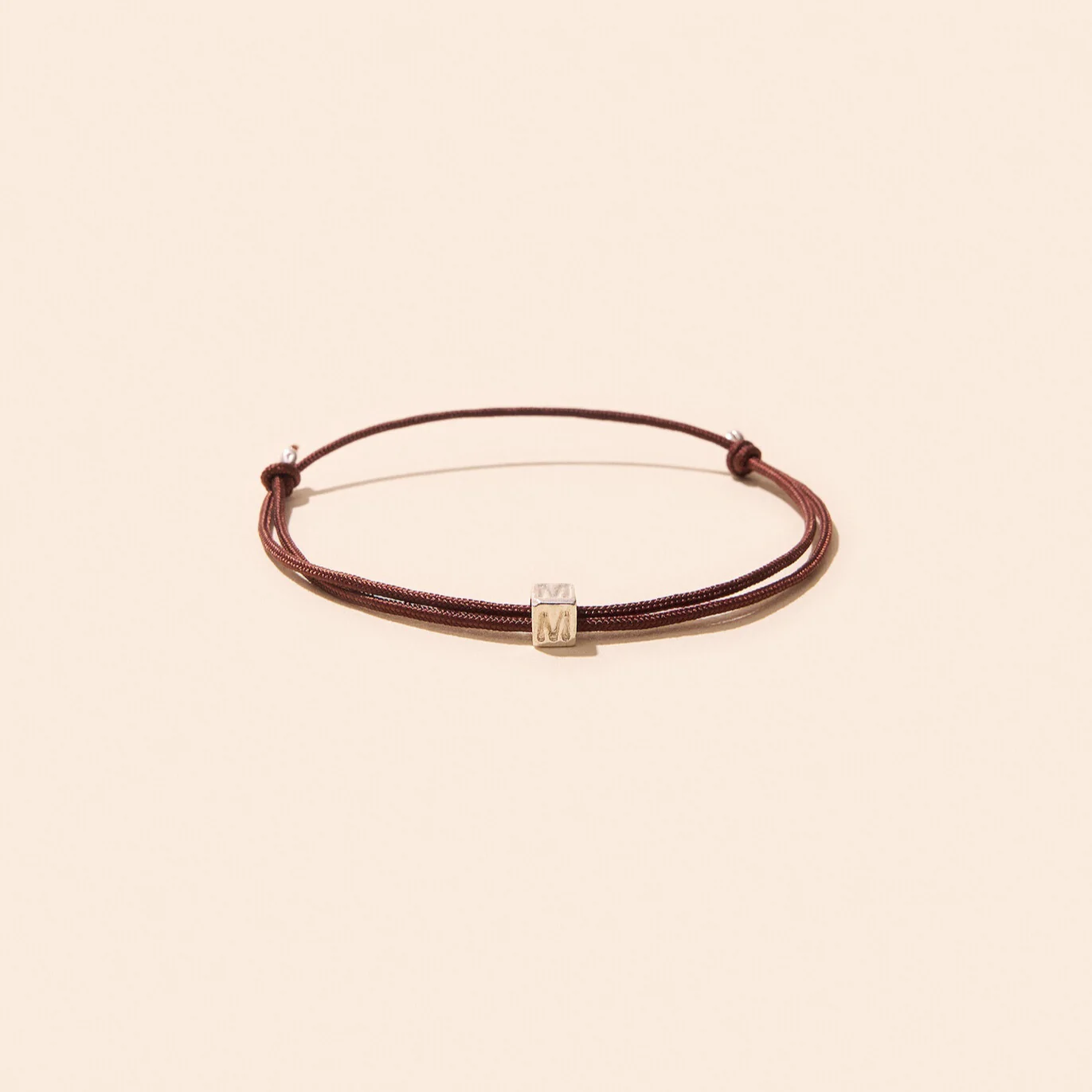 LE BRACELET CORDON LETTRE CUBE ARGENT 925