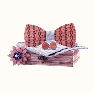 Coffret Nœud Papillon Motif Fèves