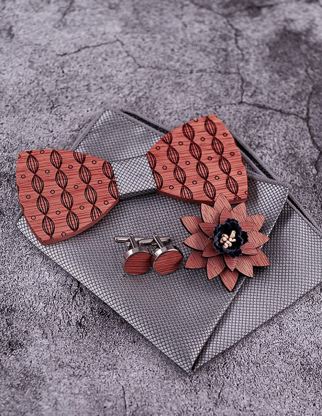 Coffret Nœud Papillon Motif Fèves