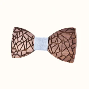 Nœud Papillon Écaillé en Bois